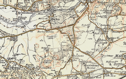 Old map of Applehouse Hill in 1897-1909