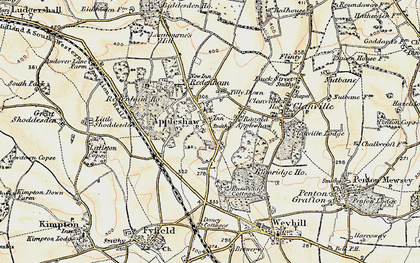 Old map of Appleshaw in 1897-1899