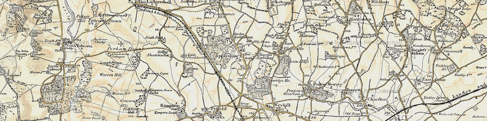 Old map of Appleshaw in 1897-1899
