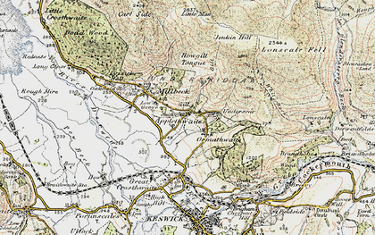 Old map of Applethwaite Gill in 1901-1904