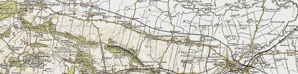 Old map of Appleton-le-Street in 1903-1904