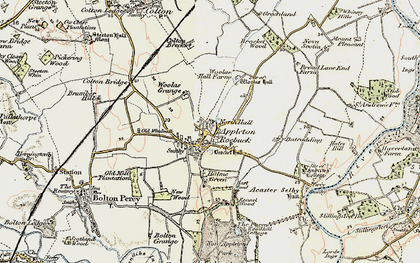 Old map of Appleton Roebuck in 1903
