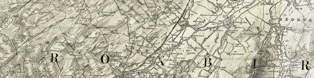 Old map of Appletreehall in 1901-1904