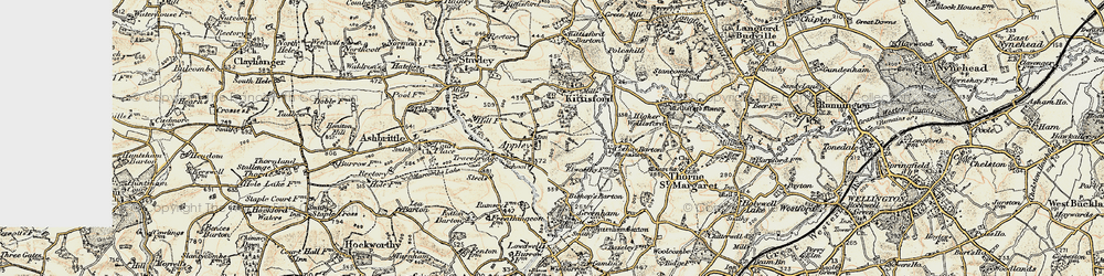 Old map of Appley in 1898-1900
