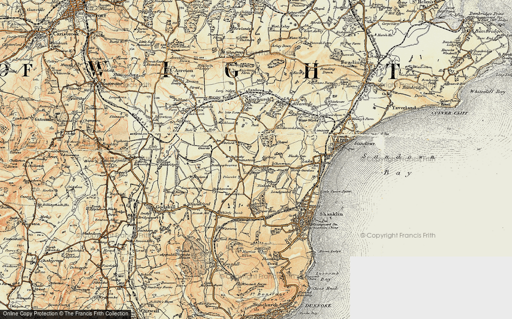 Old Map of Apse Heath, 1899 in 1899