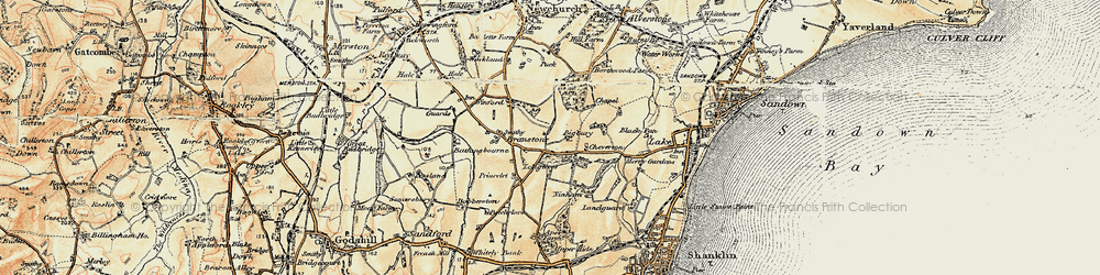 Old map of Apse Heath in 1899
