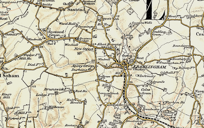 Old map of Apsey Green in 1898-1901
