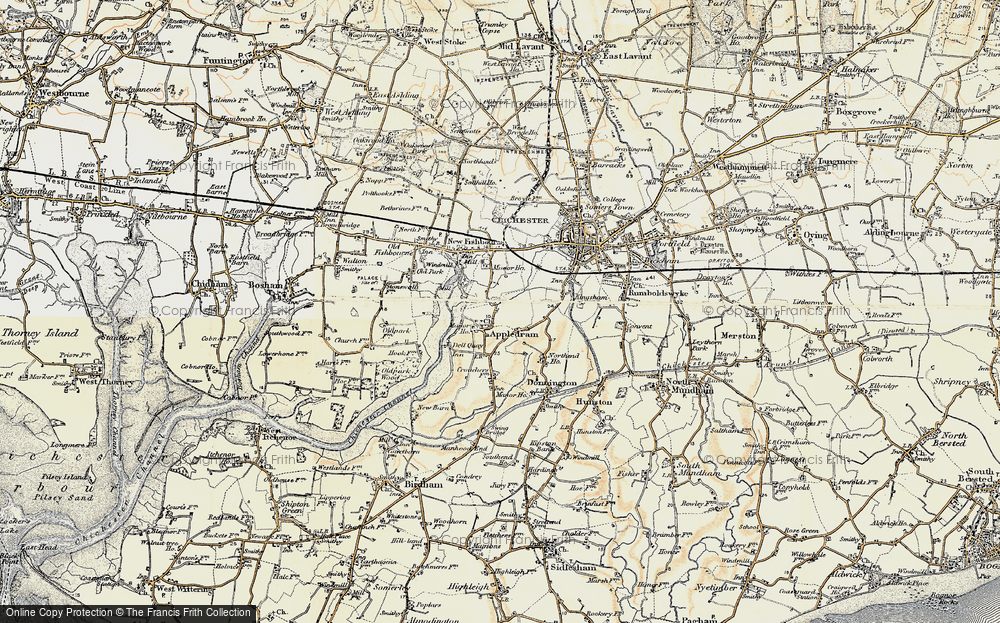Old Map of Apuldram, 1897-1899 in 1897-1899