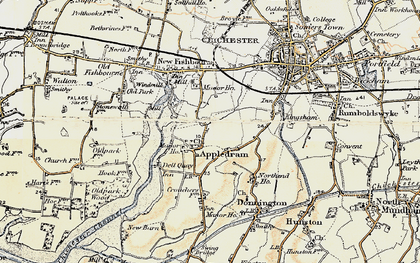 Old map of Apuldram in 1897-1899