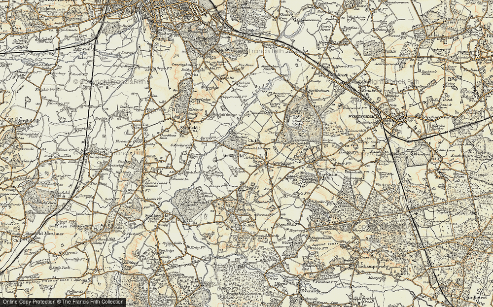 Old Map of Arborfield, 1897-1909 in 1897-1909