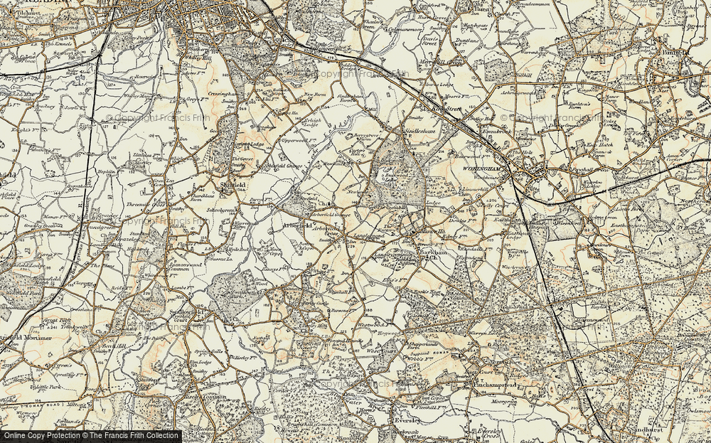 Old Map of Arborfield Cross, 1897-1909 in 1897-1909
