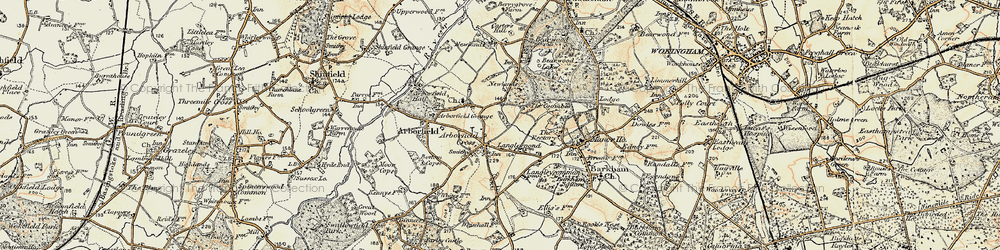 Old map of Arborfield Cross in 1897-1909