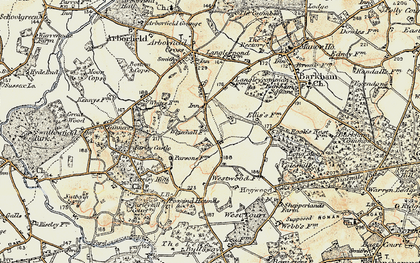 Old map of Arborfield Garrison in 1897-1909