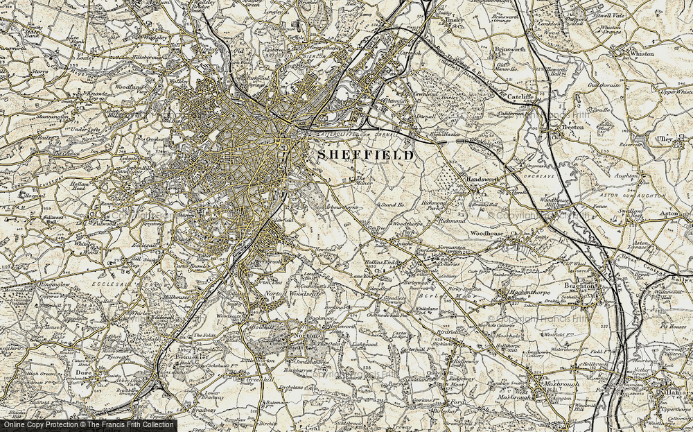 Old Map of Arbourthorne, 1902-1903 in 1902-1903