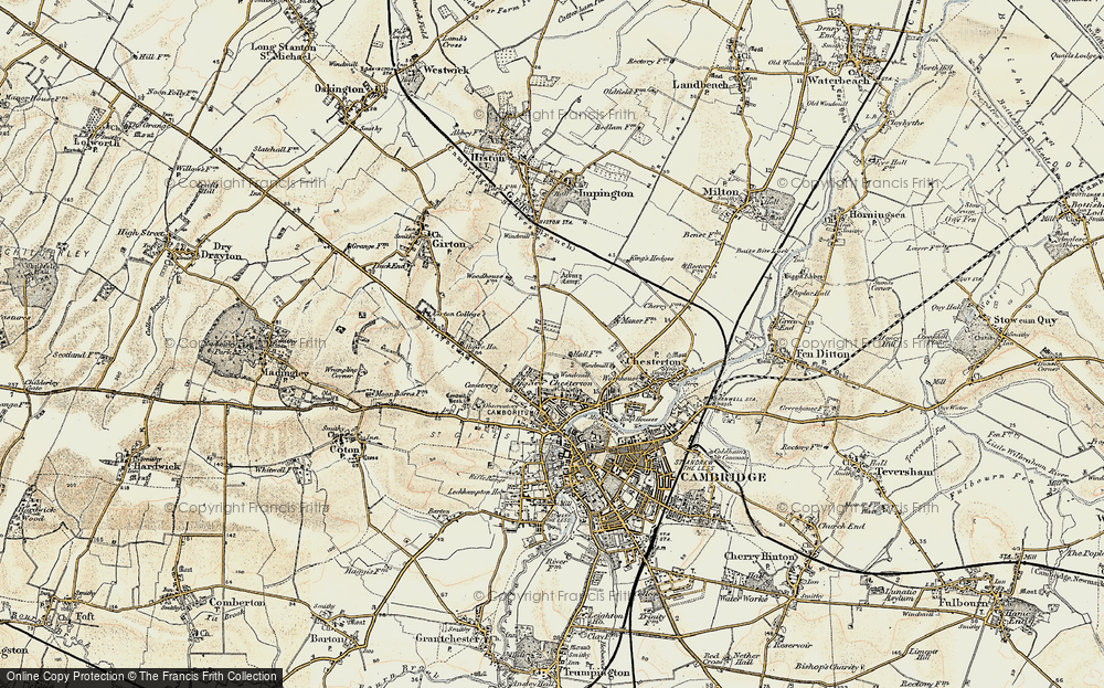 Old Map of Arbury, 1899-1901 in 1899-1901