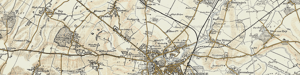 Old map of Arbury in 1899-1901