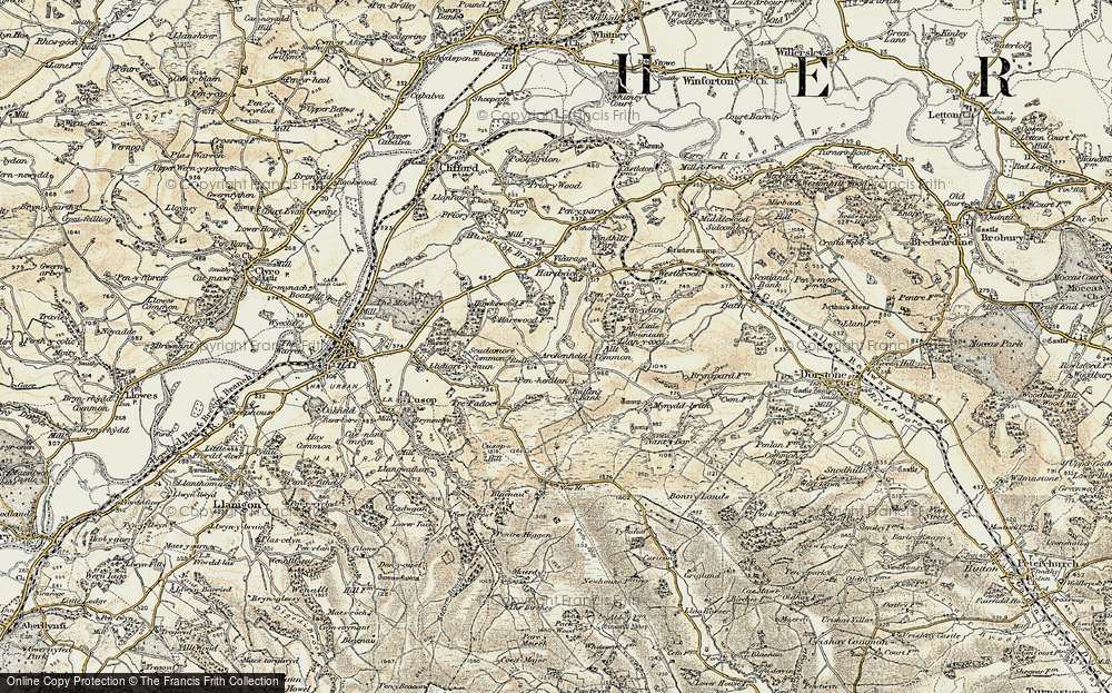 Old Map of Archenfield, 1900-1902 in 1900-1902