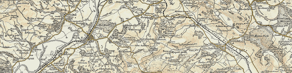 Old map of Bullen's Bank in 1900-1902