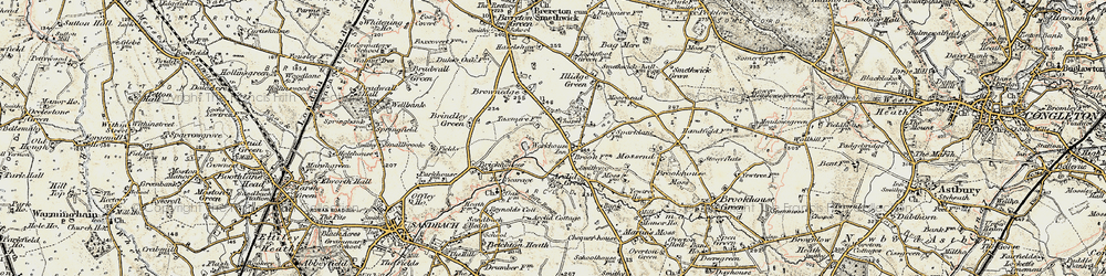 Old map of Arclid in 1902-1903