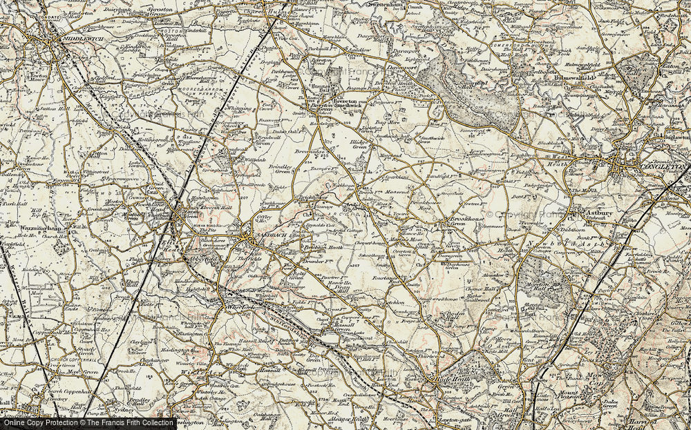 Old Map of Arclid Green, 1902-1903 in 1902-1903