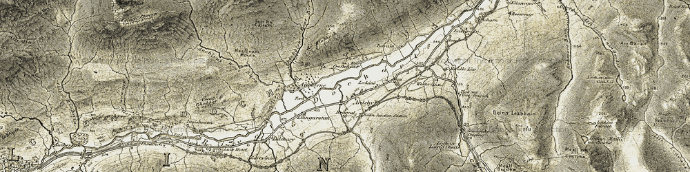 Old map of Bovain in 1906-1907