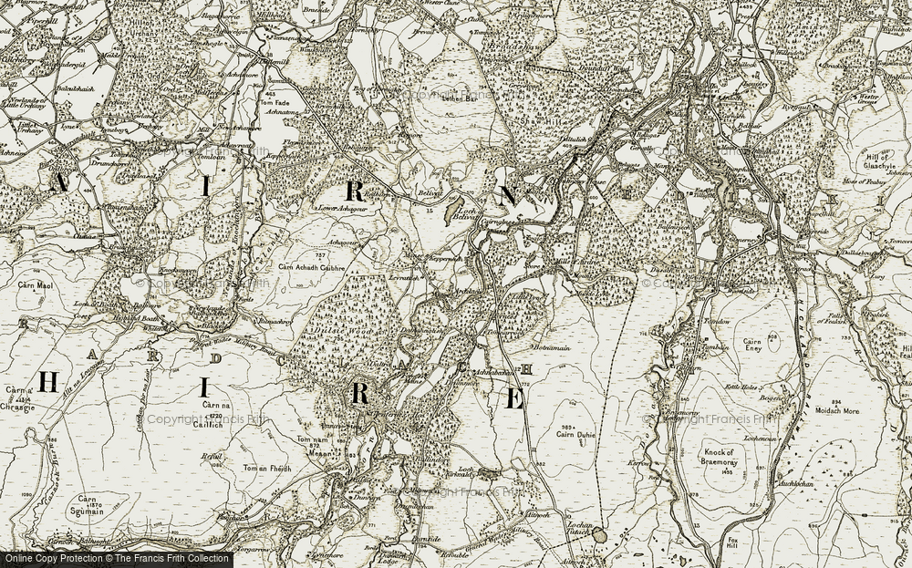Old Map of Historic Map covering Airdrie in 1908-1911