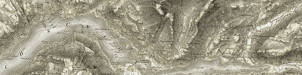 Old map of Àird Beitheach in 1906-1908