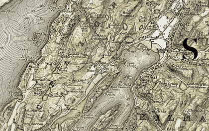 Old map of Lerigoligan in 1906-1907