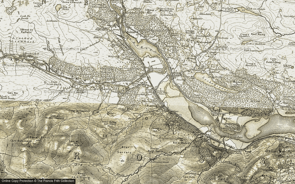 Old Map of Ardgay, 1911-1912 in 1911-1912