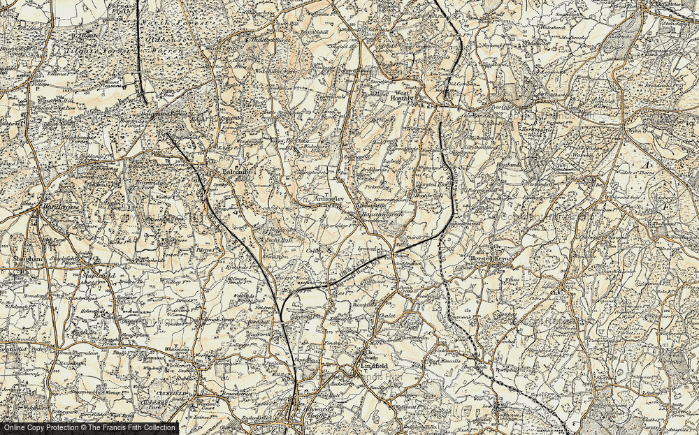Old Map of Ardingly, 1898 in 1898