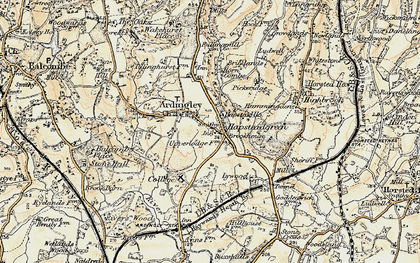 Old map of Ardingly in 1898