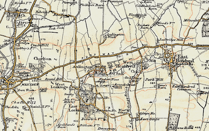 Old map of Ardington Ho in 1897-1899