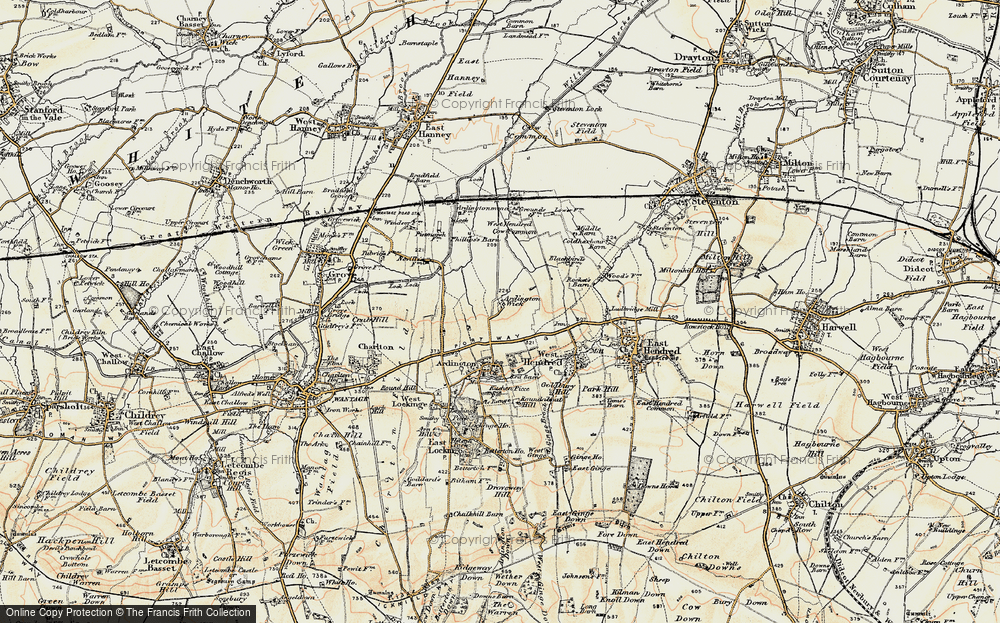 Old Map of Ardington Wick, 1897-1899 in 1897-1899