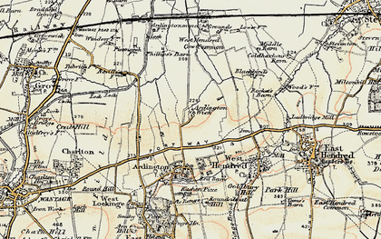 Old map of Ardington Wick in 1897-1899