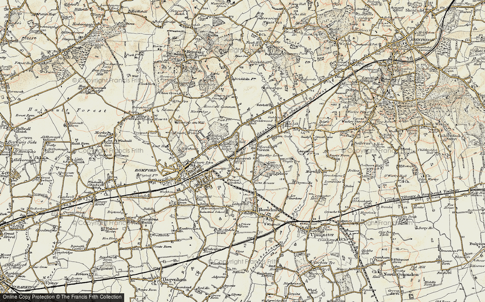 Old Map of Ardleigh Green, 1898 in 1898