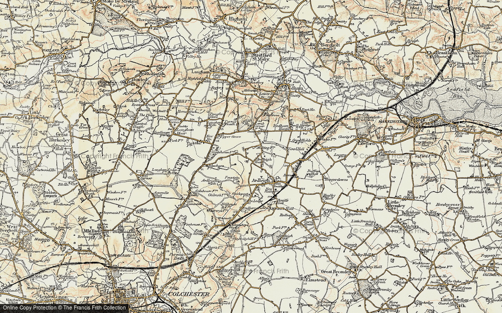 Old Map of Ardleigh Heath, 1898-1899 in 1898-1899