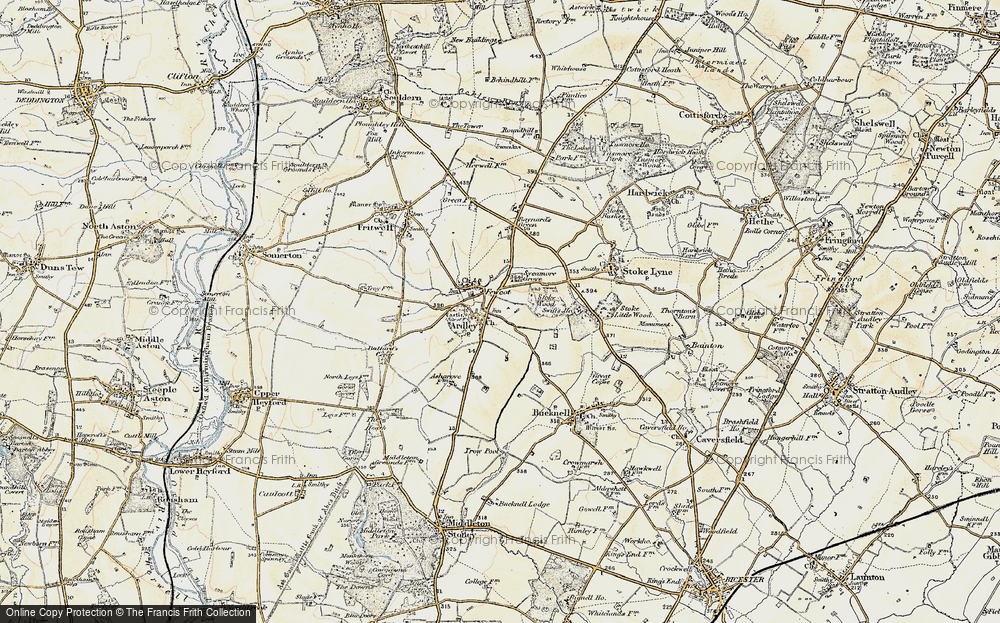 Old Map of Ardley, 1898-1899 in 1898-1899