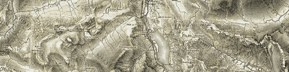Old map of Ardlui in 1906-1907