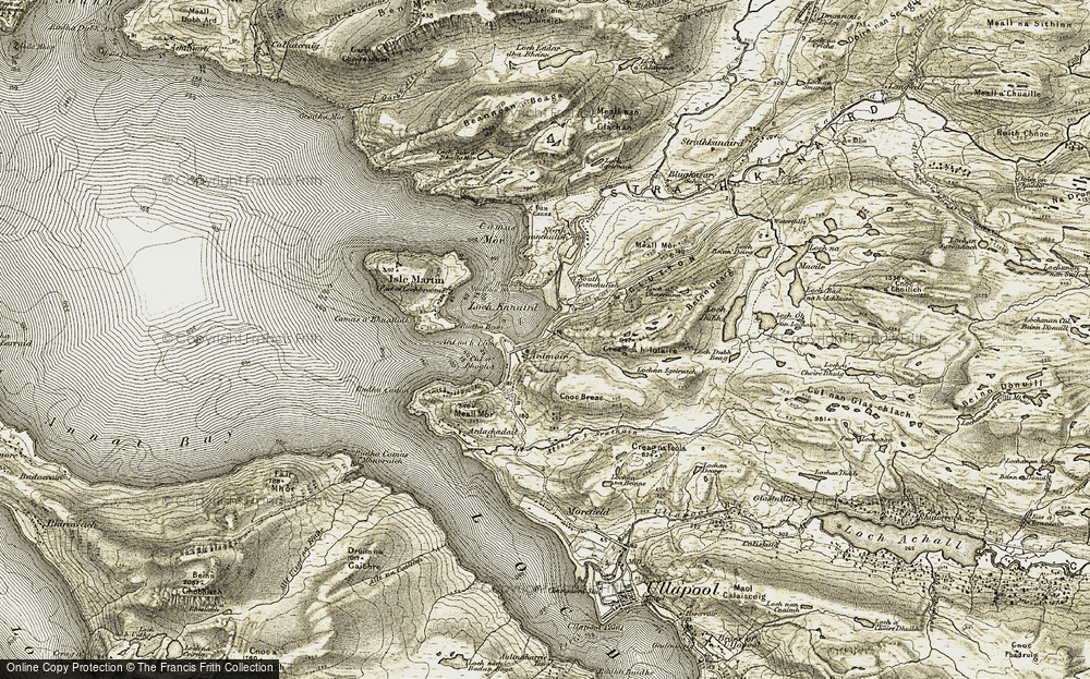 Old Map of Ardmair, 1908-1912 in 1908-1912