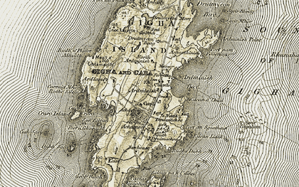 Old map of Achamore Ho in 1905-1906