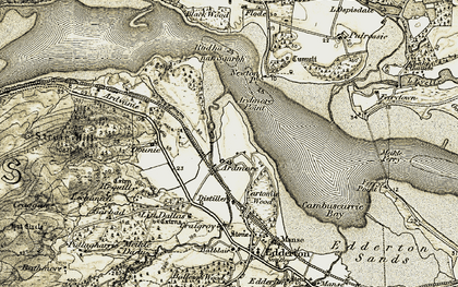 Old map of Baldruim Wood in 1911-1912