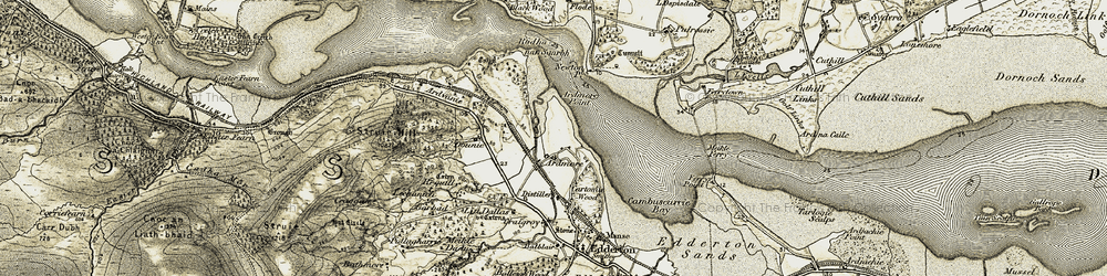 Old map of Baldruim Wood in 1911-1912
