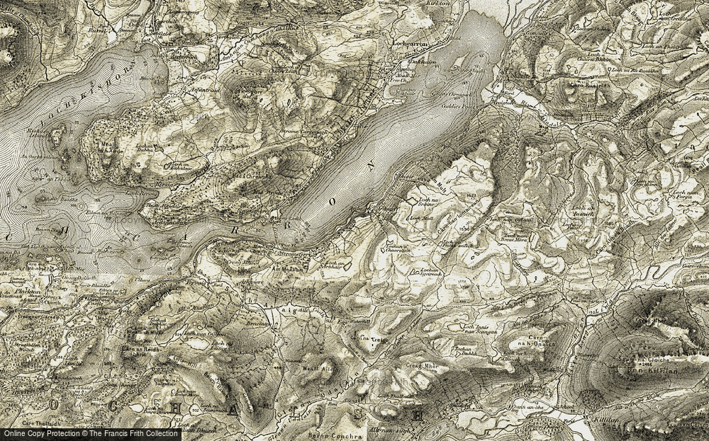 Old Map of Ardnarff, 1908-1909 in 1908-1909