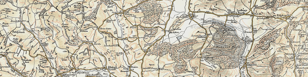 Old map of Argoed in 1901-1903