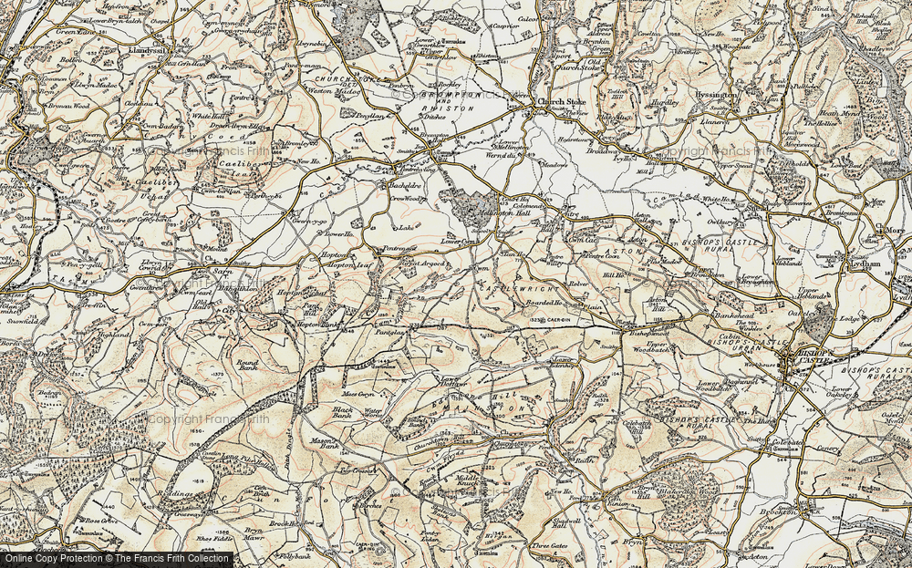 Old Map of Historic Map covering Boarded Ho in 1902-1903