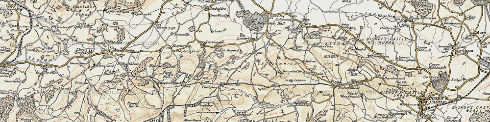 Old map of Boarded Ho in 1902-1903