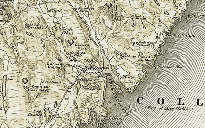 Old map of Airidh Mhaoraich in 1906-1911