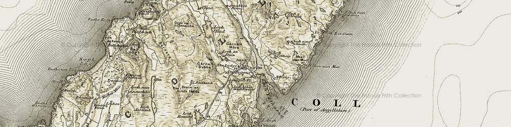 Old map of Airidh Mhaoraich in 1906-1911