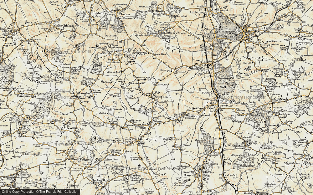 Old Map of Arkesden, 1898-1901 in 1898-1901