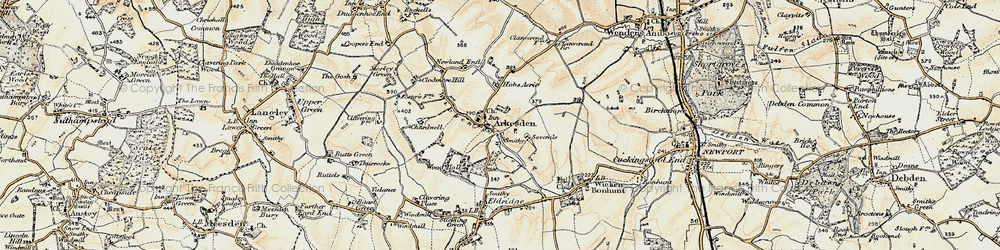 Old map of Arkesden in 1898-1901